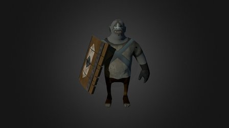 Goblin With Shield 3D Model