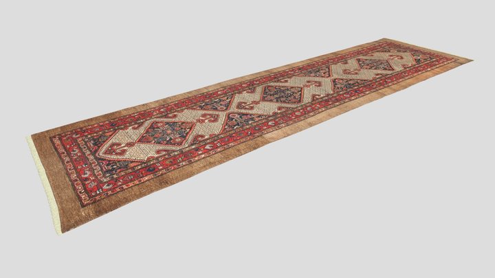 Persian Malayer Runner Carpet 3D Model
