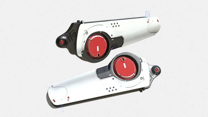 Sci Fi Laser Handgun (game-ready) 3D Model