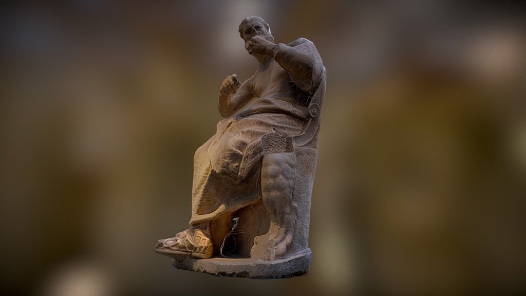 The seated poet — Sketchfab embed 3D viewer