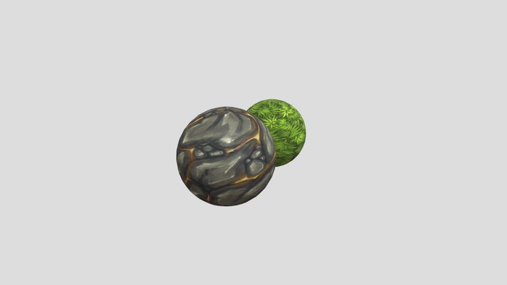 grass and rock 3D Model