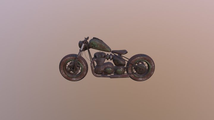 Motorcycle old. 3D Model