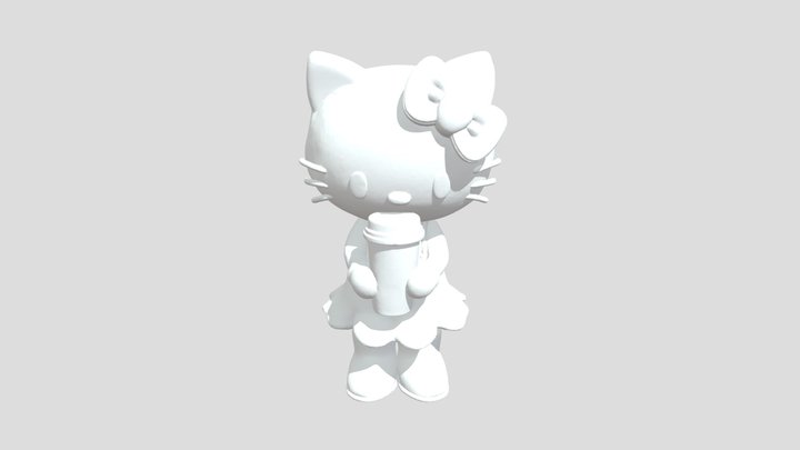 Hello Kitty Starbucks coffee symbol 3D Model