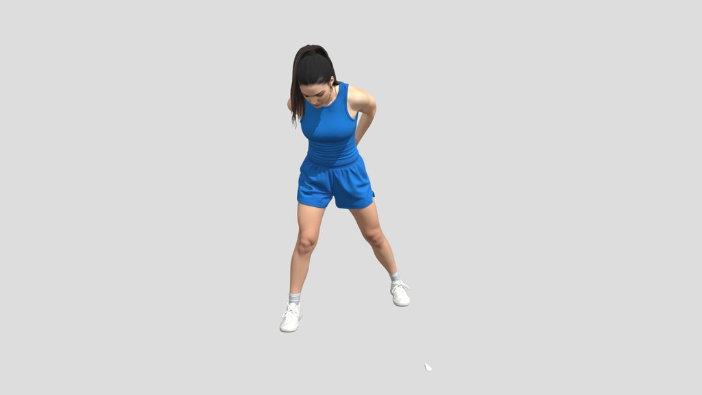 Blue Athletic Stretch