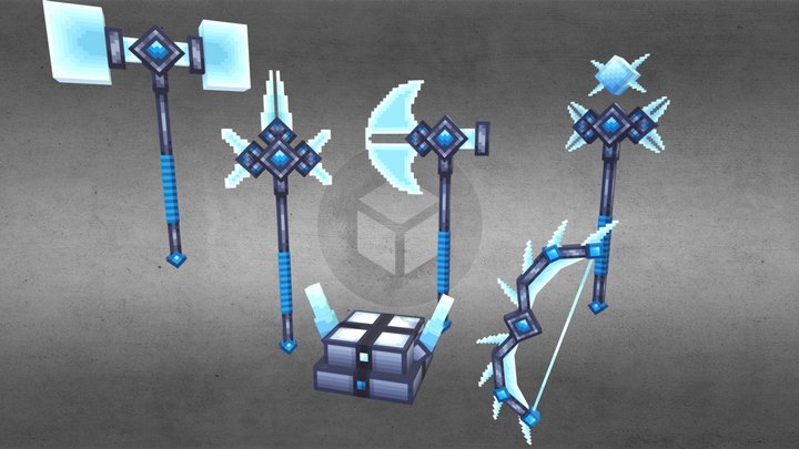 Frostern Set Minecraft 3D Model 3D Model