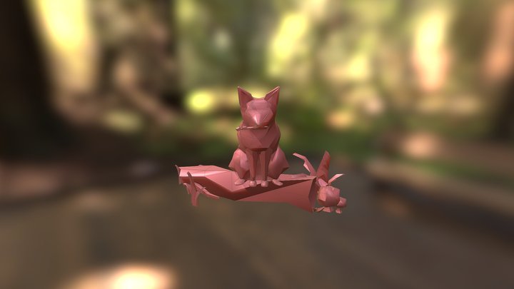 Marshmallow Fox 3D Model