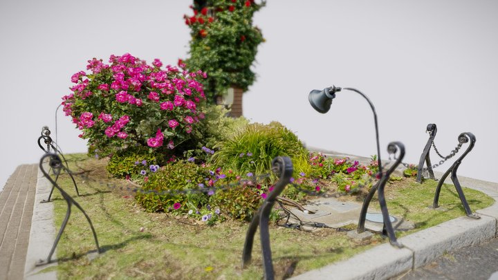 Spring Rose Garden 3D Model