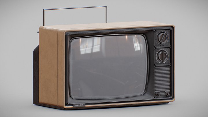 Retro Television 3D Model