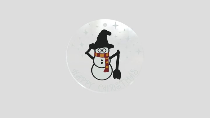 ornament_wizardSnowman_version07_05 3D Model
