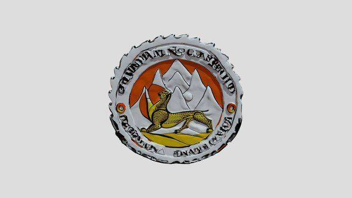 Coat of arms of South Ossetia 3D Model