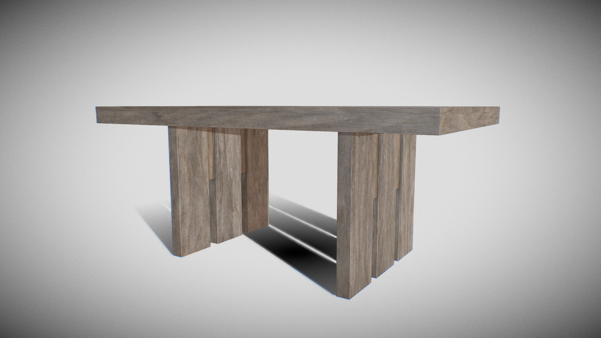 3D model Table wooden 05 - This is a 3D model of the Table wooden 05. The 3D model is about a wooden table with a chair.