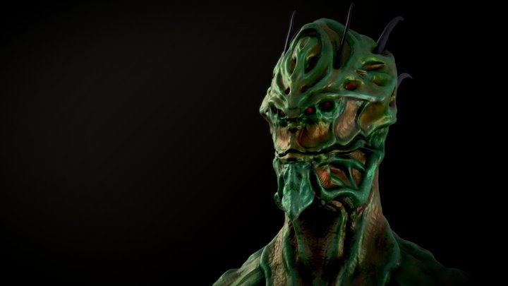 Frederico the Alien Amphibian 3D Model