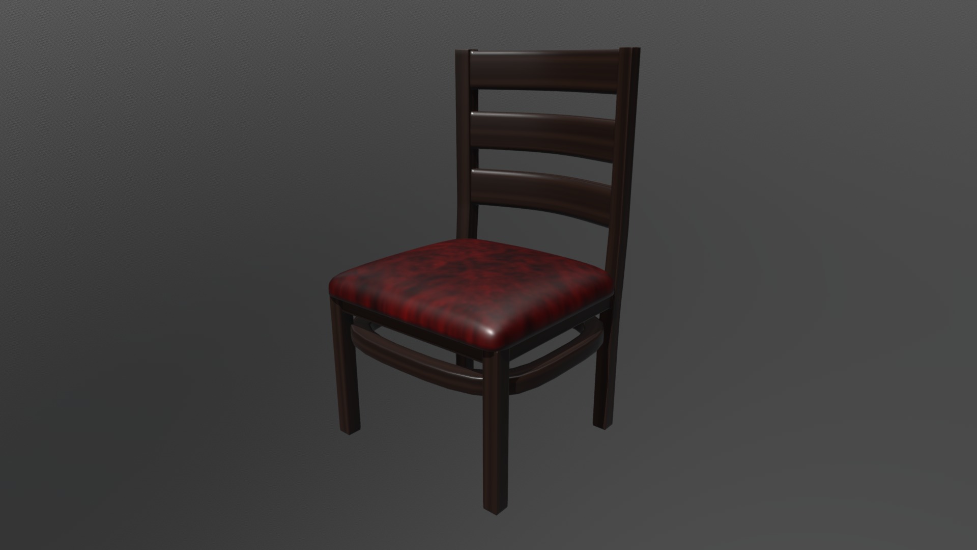 3D model Restaurant Dining Chair - This is a 3D model of the Restaurant Dining Chair. The 3D model is about a chair with a cushion.