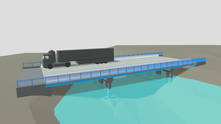 Ponte mista isostática 3D Model
