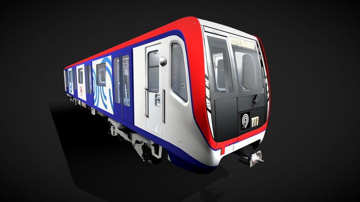 New Moscow Metro cars 81-765 series 3D Model