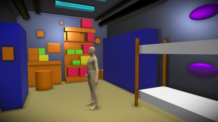 Bunker 3D Layout Block-Out (Project 3) 3D Model