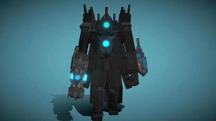 Upgraded Titan Camera Man 3D Model