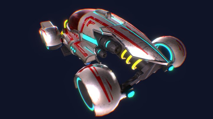 Sci-Fi Tron Car – Free 3D Model STL