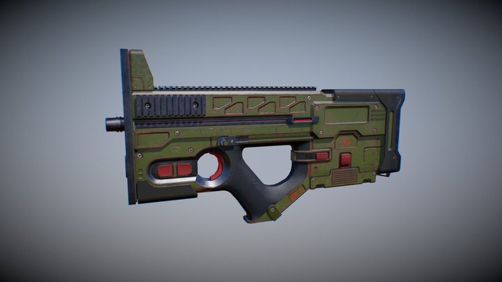 sci-fi energy PDW 3D Model