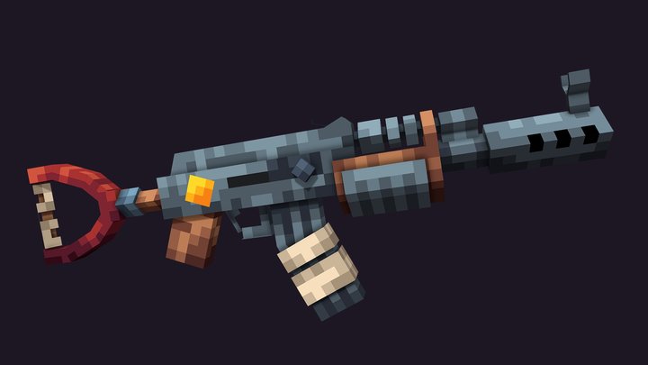 Assault rifle 3D Model