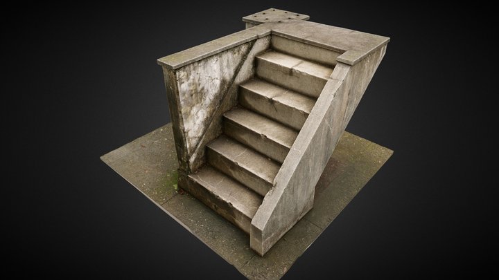神奈川県横浜市中区新山下1-7-10 超芸術トマソン Thomasson Stairs 3D Model