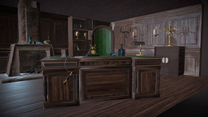 CT4012 Game Environment - An Ominous Office 3D Model