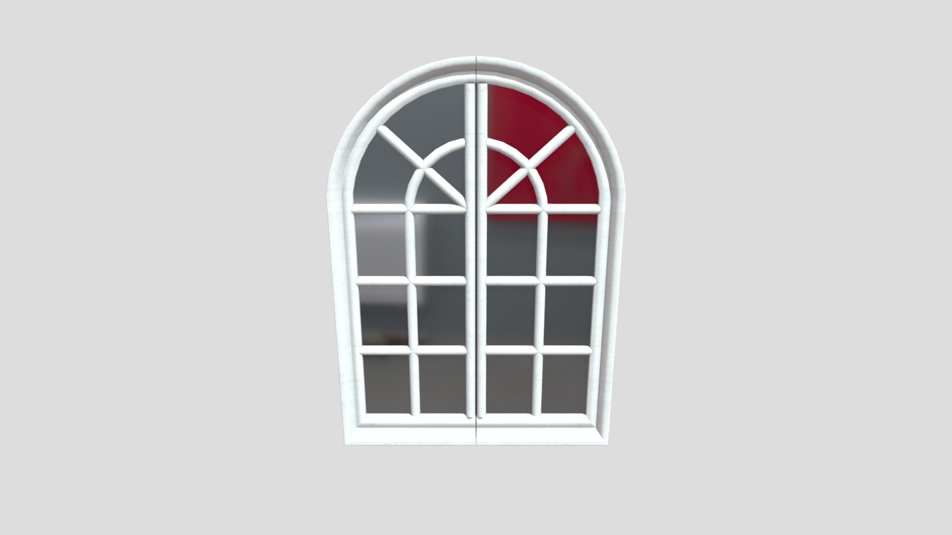 arched window wall mirror - Buy Royalty Free 3D model by interior model ...