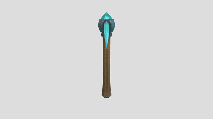 Crystalline Pickaxe 3D Model