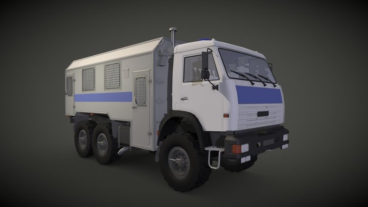 Avtozak Draft 3D Model