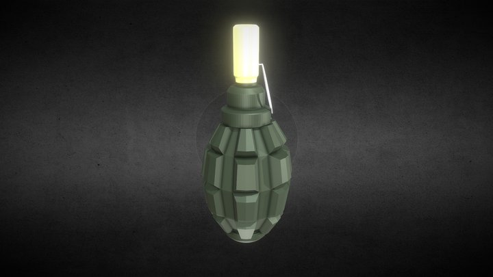 Soviet F1 frag grenade 3D Model