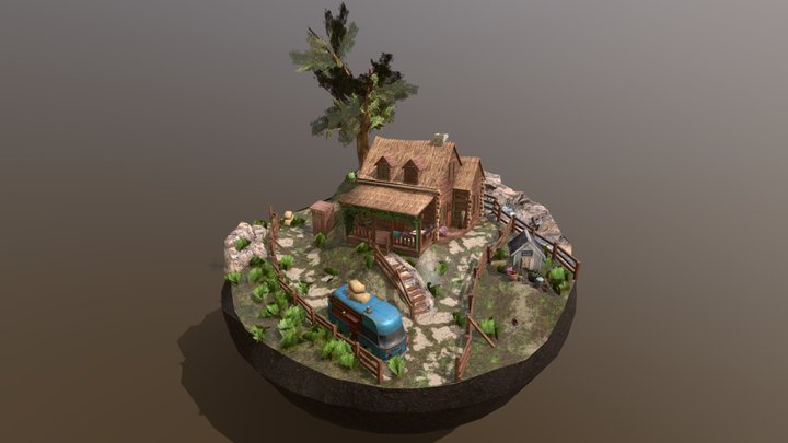 DAE Diorama retake – Small farm 3D Model