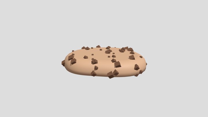 Chocolate chip cookie 3D Model