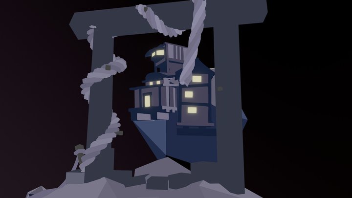 House on a rock 3D Model
