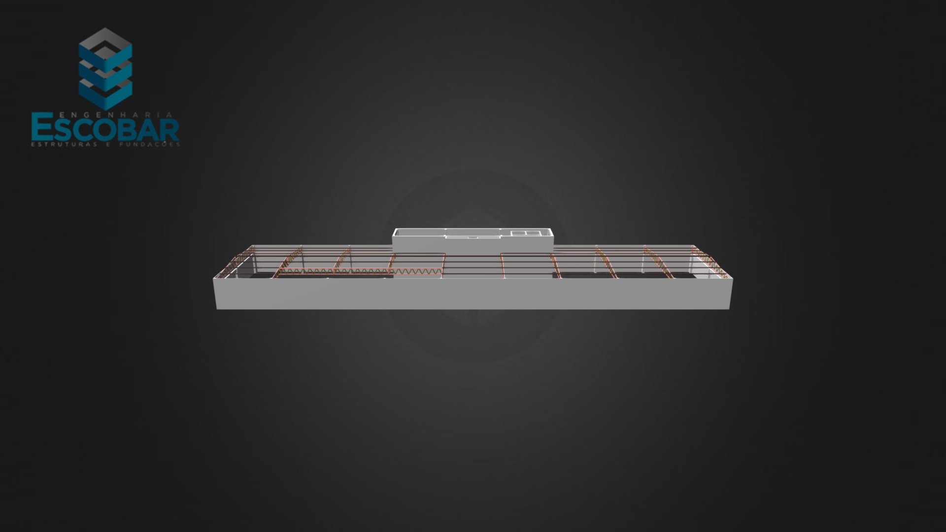 Estrutura Metálica para Cobertura - FOA - 3D model by EscobarEngenharia ...