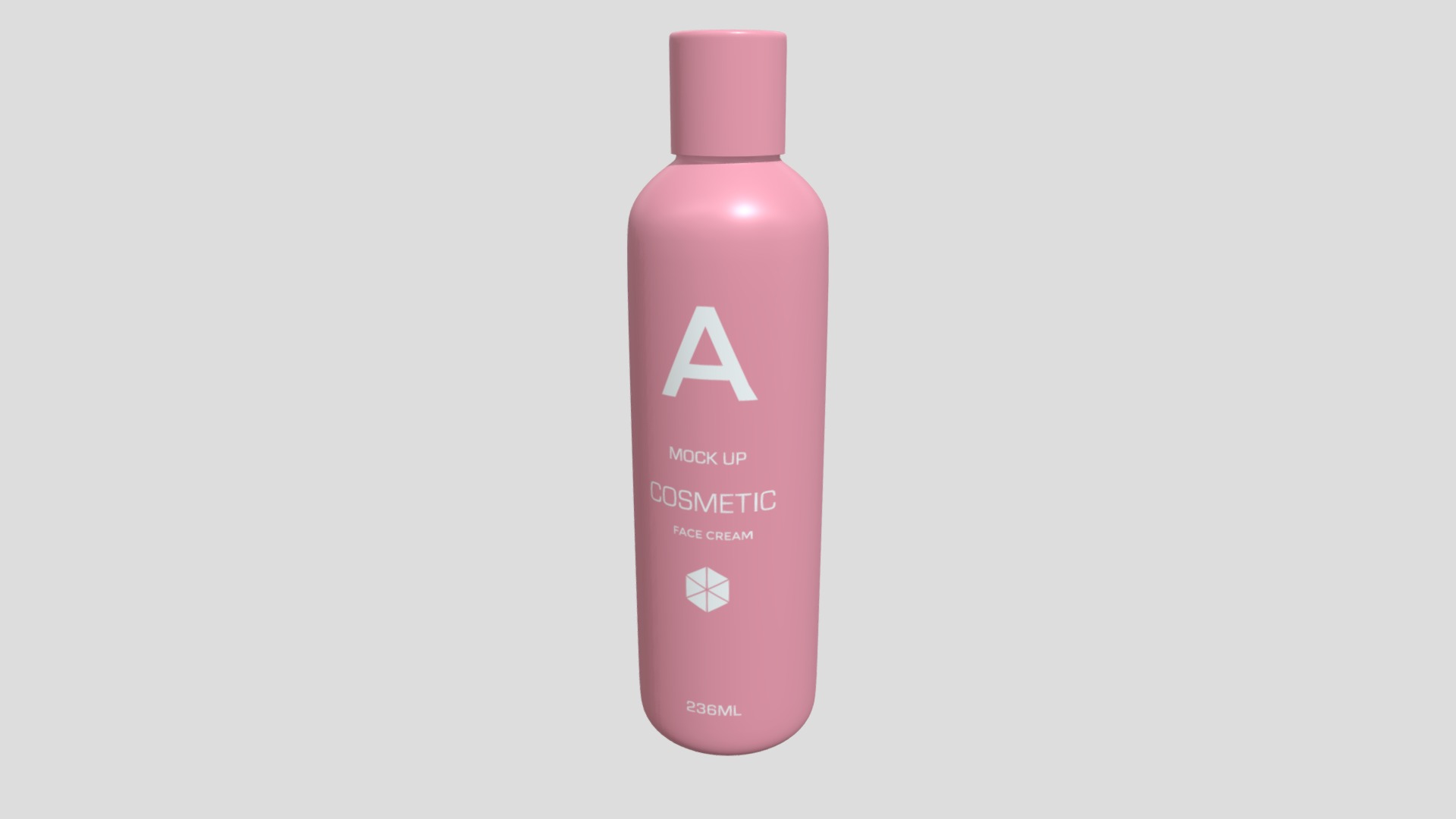3D model Face Cream 236ML - This is a 3D model of the Face Cream 236ML. The 3D model is about a pink bottle of nail polish.