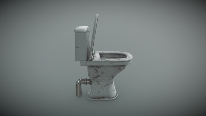 Old Toilet 3D Model