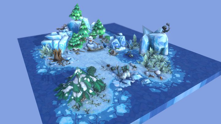 Winter environment 3D Model
