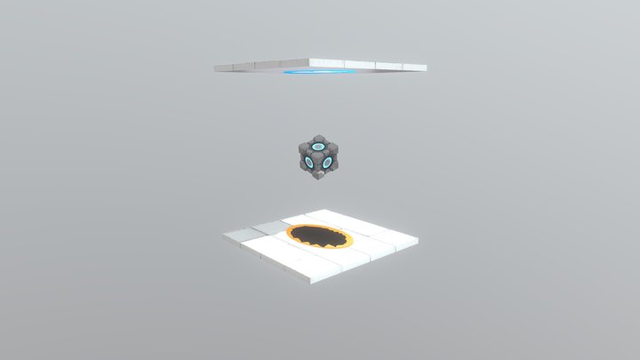 DV_Diorama_Storage Cube_Portal 2 3D Model