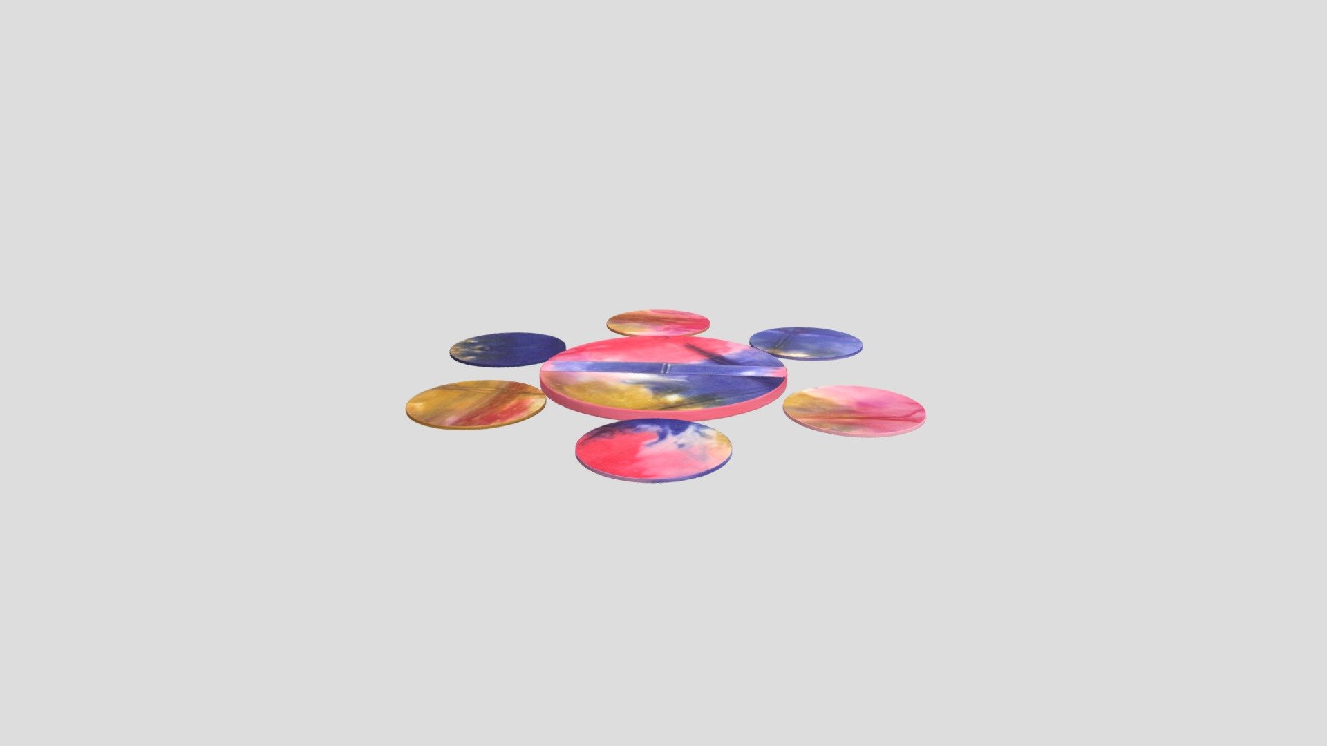 SET COASTER BATIK TIE DYE