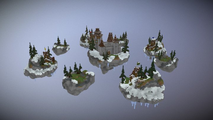 Bed Wars Snow Castle 3D Model