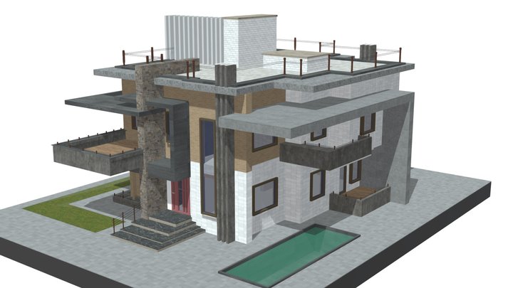 Modern luxury villa house building home design