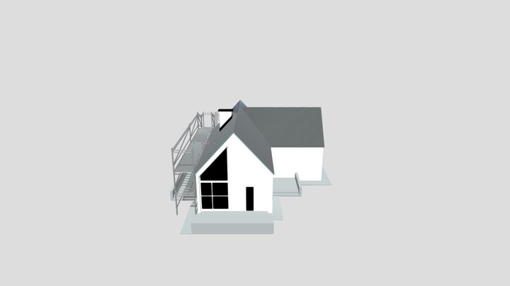 Haus_modern_ecke_NEU 3D Model