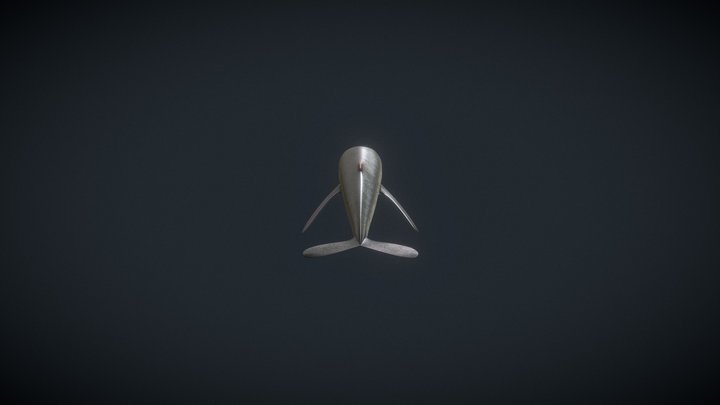 Metal whale 3D Model