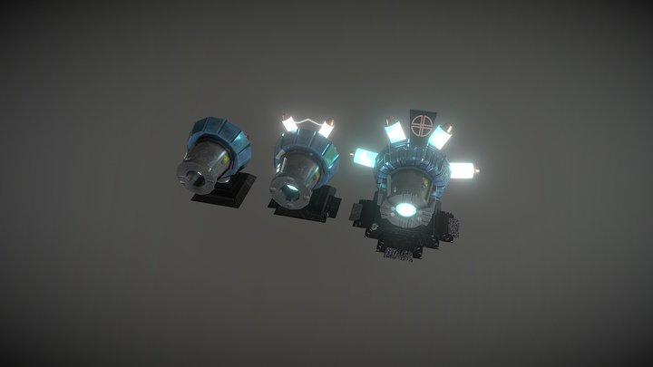 Plasma Turret 3D Model