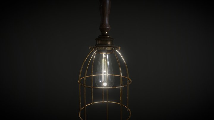 Antique Cage Light 3D Model
