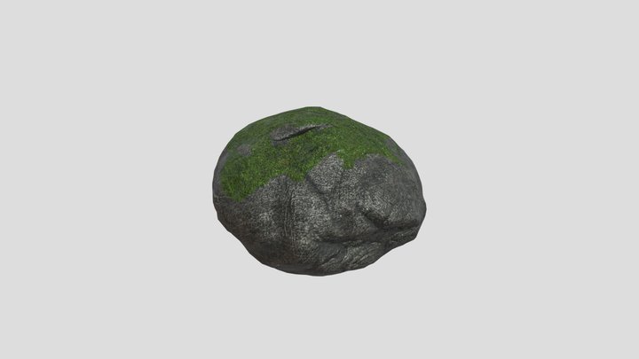 Rock Moss Boulder – Free 3D Model STL