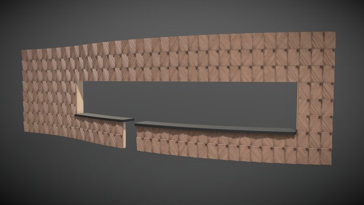 3D Geometric Wall 3D Model