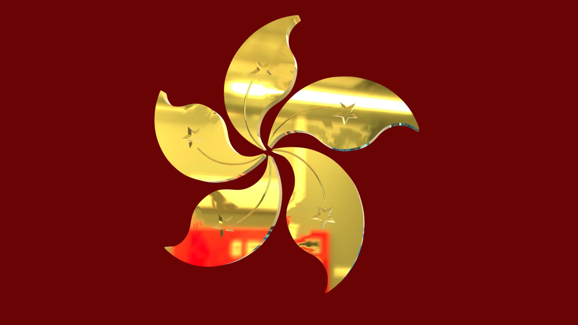 Hong Kong Emblem Buy Royalty Free 3D model by DIStudios (distudios