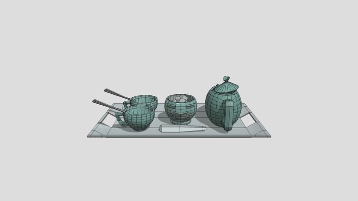 Tea set for sketchpad 3D Model