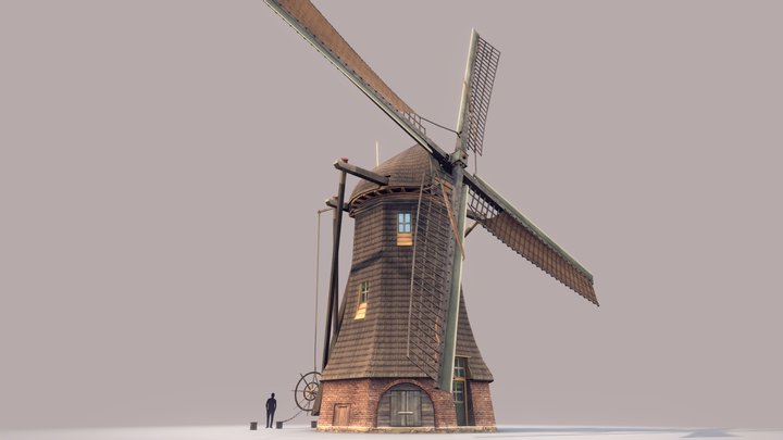 Holland Windmill 3D Model
